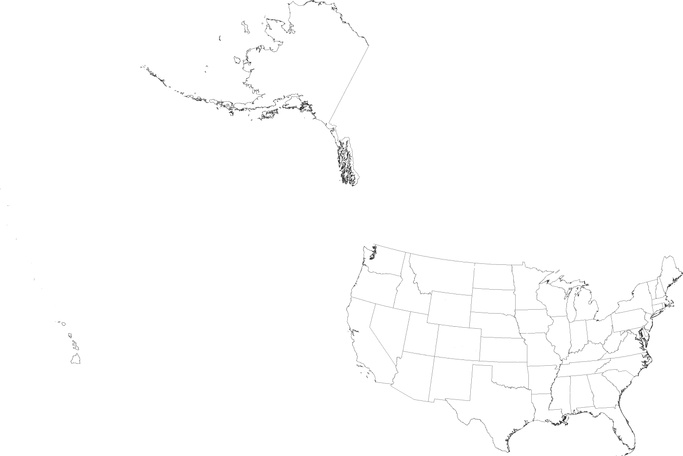 Us Map With State Boundaries - United States Map